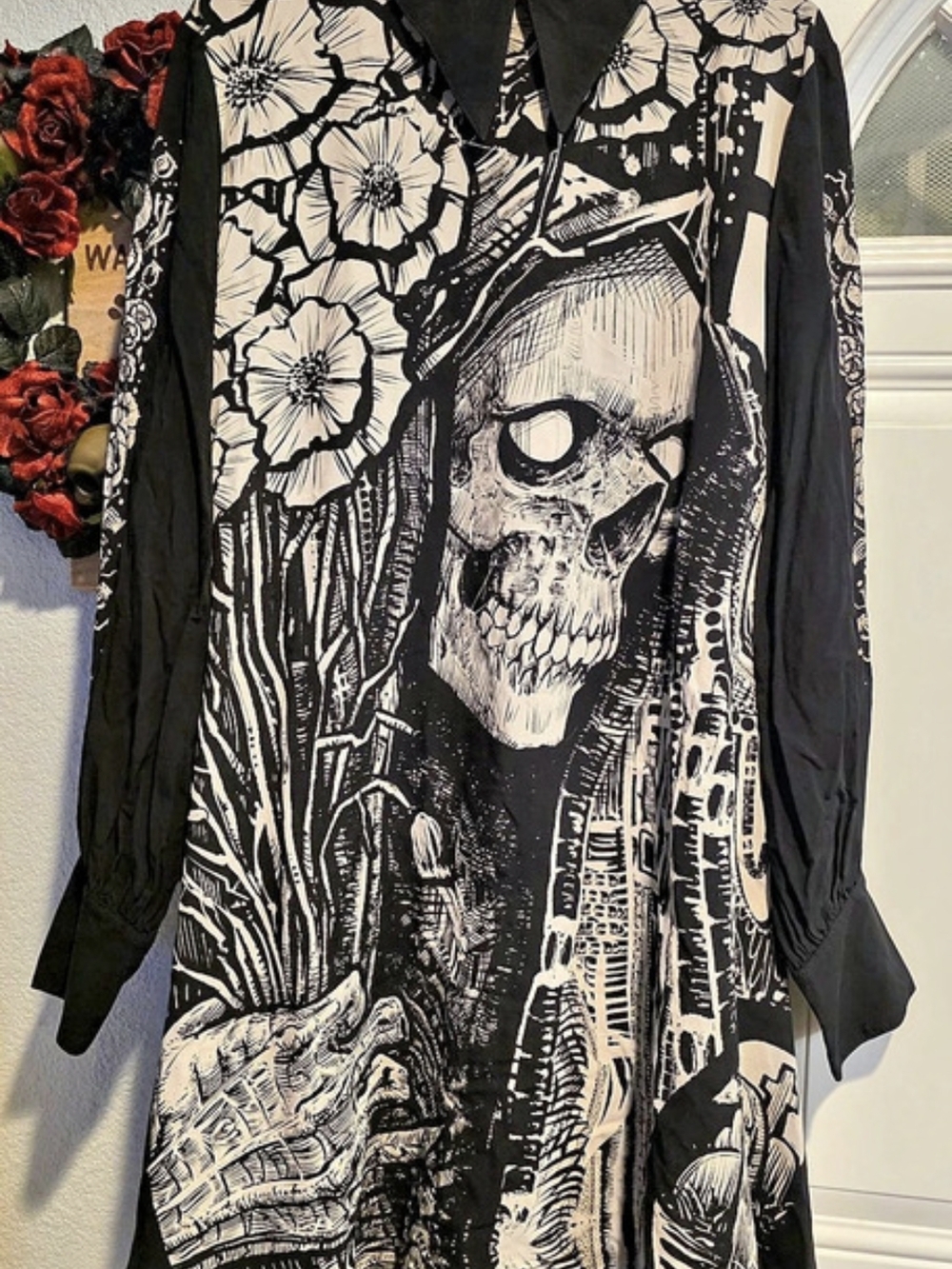 KILLSTAR Weird Tales Gothic Skull Floral Dress 3XL NWOT